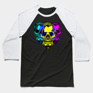 Tri-Portrait Skull - DS2 Baseball T-Shirt